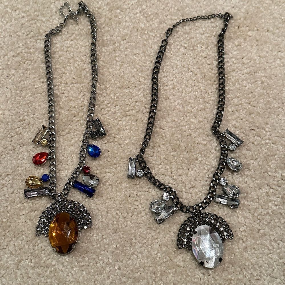 2 statement necklaces